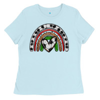 Baby Blue soccer rainbow Ladies Tee - Zillion Design Studio