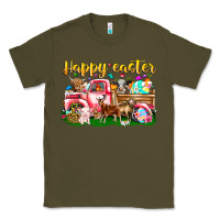 Army Green Happy Easter Animal Car Classic Tee - CowhideDigitalArt