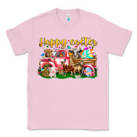 Bubblegum Pink Happy Easter Animal Car Classic Tee - CowhideDigitalArt