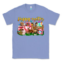 Colony Blue Happy Easter Animal Car Classic Tee - CowhideDigitalArt