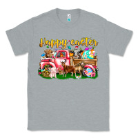 Heather Grey Happy Easter Animal Car Classic Tee - CowhideDigitalArt