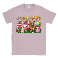 Lilac Happy Easter Animal Car Classic Tee - CowhideDigitalArt