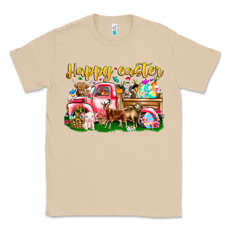Happy Easter Animal Car Classic Tee by CowhideDigitalArt | Teevron