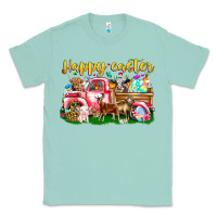 Seafoam Happy Easter Animal Car Classic Tee - CowhideDigitalArt