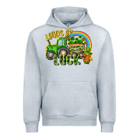 Heather Grey Loads of luck tractor Urban Hoodie - CowGirlArtShop
