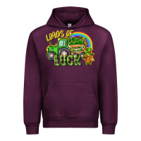 Mauve Wine Loads of luck tractor Urban Hoodie - CowGirlArtShop
