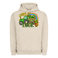 Pigment French Oak Loads of luck tractor Urban Hoodie - CowGirlArtShop