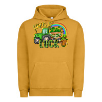 Pigment Peanut Butter Loads of luck tractor Urban Hoodie - CowGirlArtShop