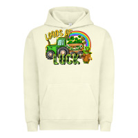 Pigment Pistachio Loads of luck tractor Urban Hoodie - CowGirlArtShop