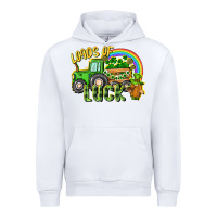 White Loads of luck tractor Urban Hoodie - CowGirlArtShop