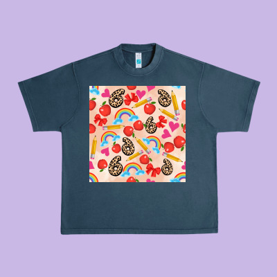 Back To School Seamless Pattern 6 (3600x3600) Urban Heavy Tee Designed By Adodesignshop