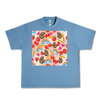 Pebble Blue back to school seamless pattern 6 (3600x3600) Urban Heavy Tee - AdoDesignShop