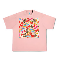 Salmon back to school seamless pattern 6 (3600x3600) Urban Heavy Tee - AdoDesignShop