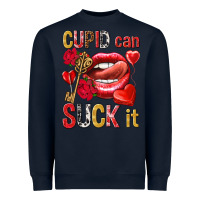 Navy cupid can suck it Heavyweight Sweatshirt - NancyCooperArtShop