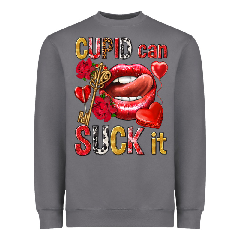 Cupid Can Suck It Heavyweight Sweatshirt by NancyCooperArtShop | Teevron