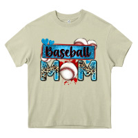 Mossy baseball mom with leopard Heavy Core Tee - Zillion Design Studio