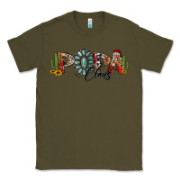 Army Green western christmas papa claus sunflowers and cactus Classic Tee - Jasminsmagicworld