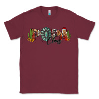 Burgundy western christmas papa claus sunflowers and cactus Classic Tee - Jasminsmagicworld