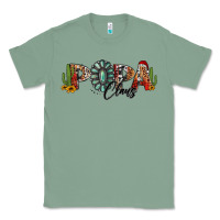 Sage western christmas papa claus sunflowers and cactus Classic Tee - Jasminsmagicworld