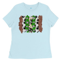 Baby Blue soccer brushstroke Ladies Tee - Zillion Design Studio