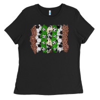 Black soccer brushstroke Ladies Tee - Zillion Design Studio