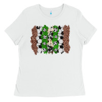 White soccer brushstroke Ladies Tee - Zillion Design Studio