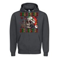 Smoke Dead inside but jolly af Zipper Hoodie - NancyCooperArtShop