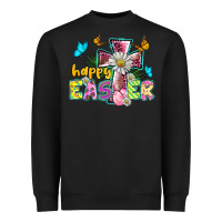 Black happy easter cross Heavyweight Sweatshirt - BarkalooDesign