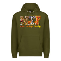 Army Green WTF Wine Turkey Family Premium Hoodie - texasbilliewilder