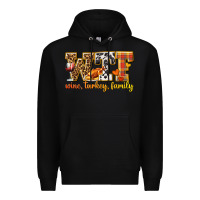 Black WTF Wine Turkey Family Premium Hoodie - texasbilliewilder
