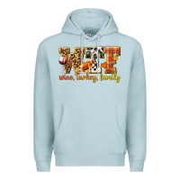 Blue Mist WTF Wine Turkey Family Premium Hoodie - texasbilliewilder