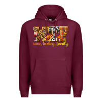 Burgundy WTF Wine Turkey Family Premium Hoodie - texasbilliewilder