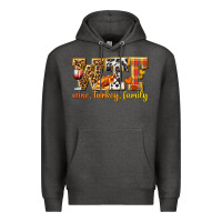 Charcoal Heather WTF Wine Turkey Family Premium Hoodie - texasbilliewilder