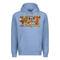 Colony Blue WTF Wine Turkey Family Premium Hoodie - texasbilliewilder