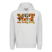 Dove Grey WTF Wine Turkey Family Premium Hoodie - texasbilliewilder