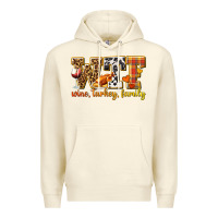 Sandshell WTF Wine Turkey Family Premium Hoodie - texasbilliewilder