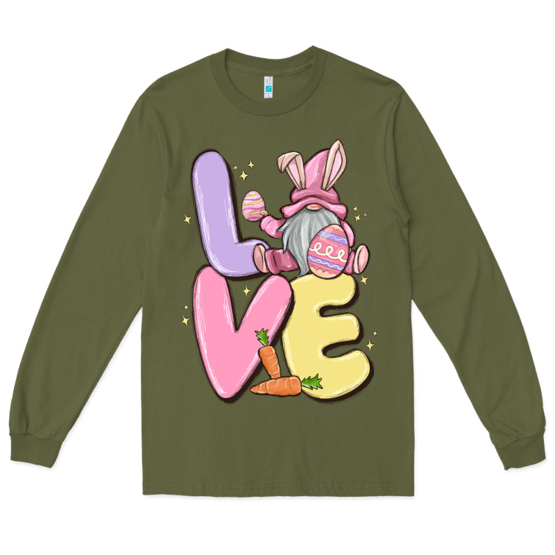 Love Easter Gnome Long Sleeve Tee by MaliasSmallBusiness | Teevron