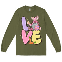 Army Green love easter gnome Long Sleeve Tee - MaliasSmallBusiness