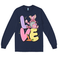 Navy love easter gnome Long Sleeve Tee - MaliasSmallBusiness