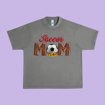 Soccer Mom With Ball And Sunflower Urban Heavy Tee Designed By Artiststas
