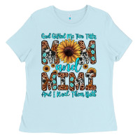 Baby Blue god gifted me two titles mom and mimi  and i rock them both Ladies Tee - JahusDesignShop
