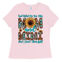 Bubblegum Pink god gifted me two titles mom and mimi  and i rock them both Ladies Tee - JahusDesignShop