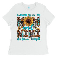 God Gifted Me Two Titles Mom And Mimi  And I Rock Them Both Ladies Tee | Teevron