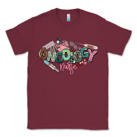 Burgundy Oncology Nurse western Classic Tee - NancyCooperArtShop