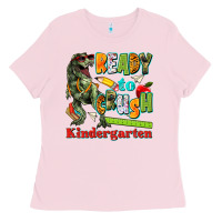 Bubblegum Pink ready to crush kindergarten Ladies Tee - texasbilliewilder