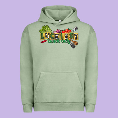 Luckiest Lunch Lady St. Patrick's Day Urban Hoodie Designed By Cowgirlartshop