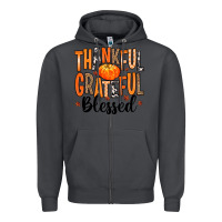 Smoke Thankful Grateful Blessed Zipper Hoodie - MaliasSmallBusiness
