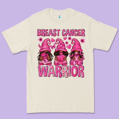 Breast Cancer Warrior Afro Gnomes Premium Tee Designed By Texasbilliewilder