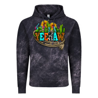 Cloud Black yeehaw and cactus with horseshoe Vintage Hoodie - AdoDesignShop