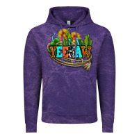 Cloud Purple yeehaw and cactus with horseshoe Vintage Hoodie - AdoDesignShop